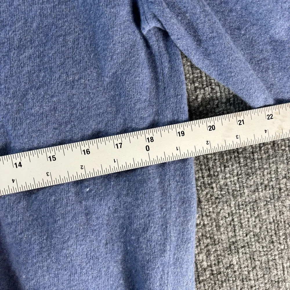 Mantovani Studio Sweater Mens Large Blue Cashmere‎ V Neck Knit Pullover Italy